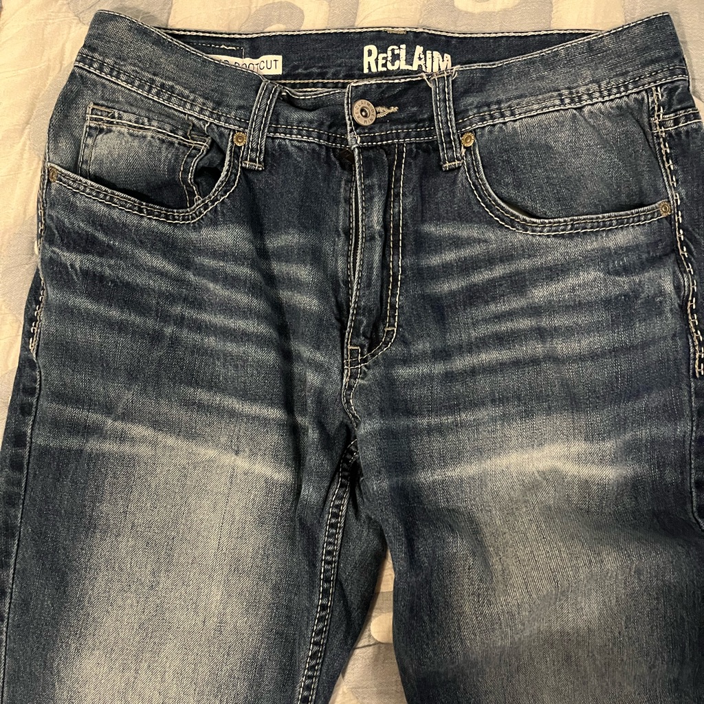 Mens Denim Jeans  Relaxed Bootcut